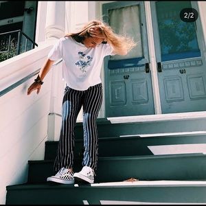 Brandy Melville striped flowy pants